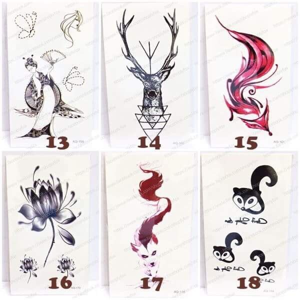 Combo 10 Hình xăm dán tattoo sticker