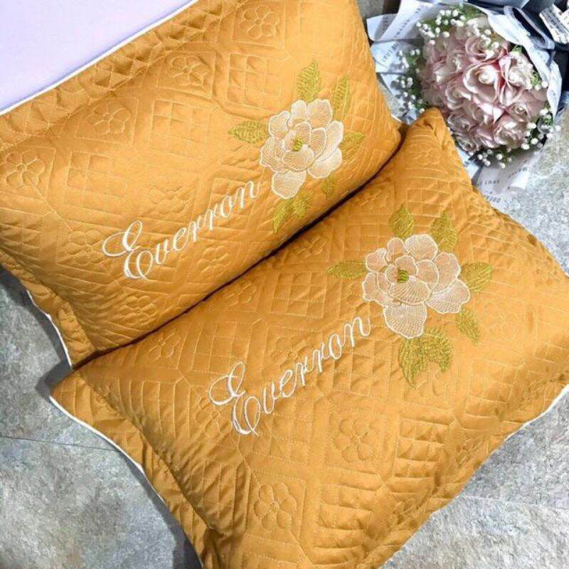 Đôi vỏ gối thêu satin loại 1