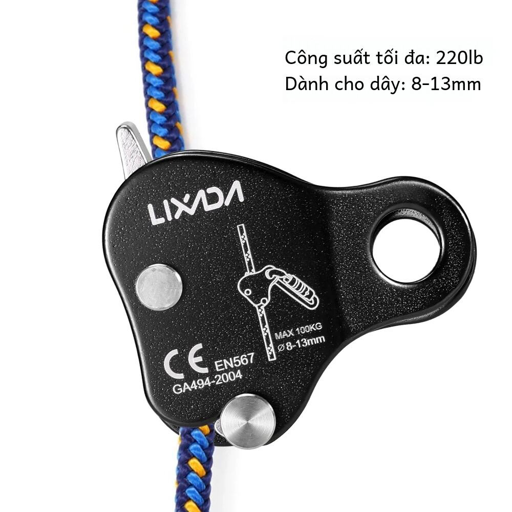 Arborist Leo Núi Ascender 8-13MM Dây Bảo Vệ Belay Thiết Bị Leo Núi Ngoài Trời Tay Cầm Giàn Dụng Cụ