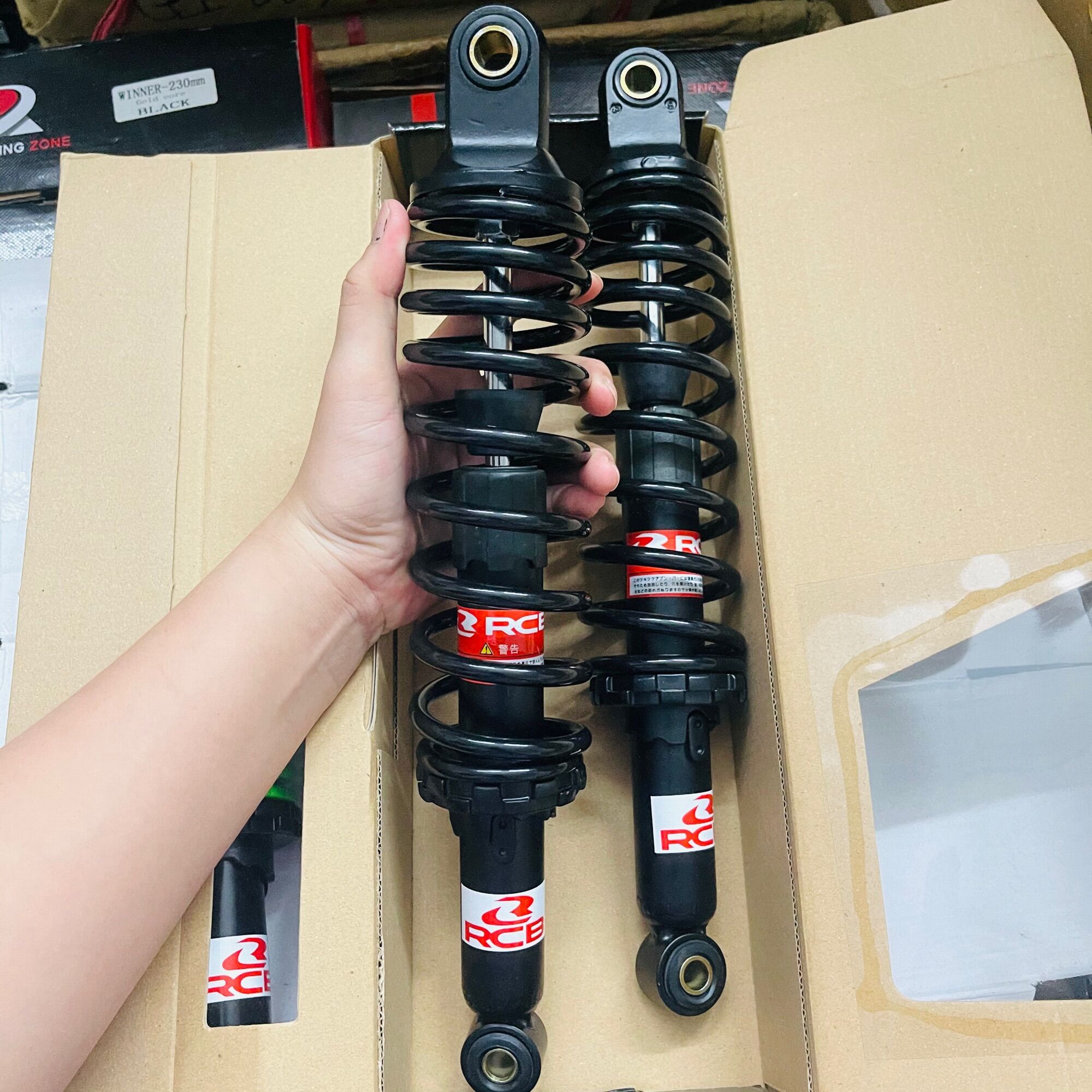 Phuộc rcb gắn xe wave dream axelo elegant cub chaly cafe future