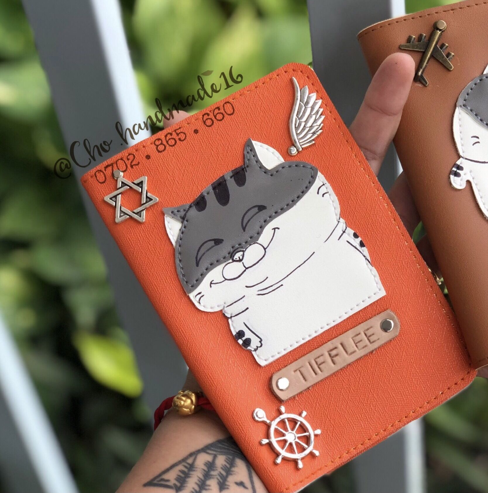 (Chat chốt tên-chọn màu) vỏ hộ chiếu ami bụng bự-bao hộ chiếu- bọc hộ chiếu