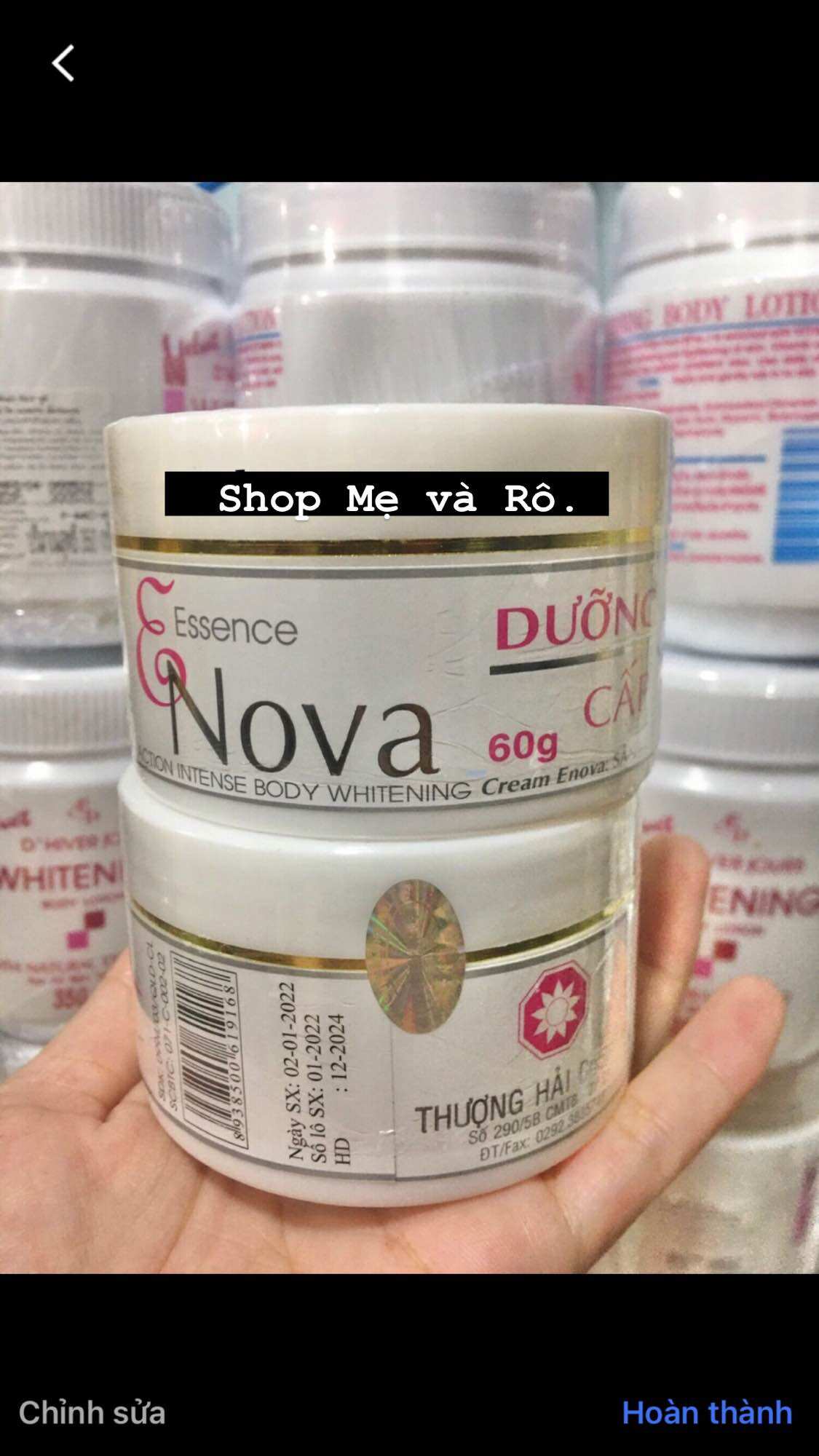 Kem dưỡng trắng da cấp tốc EVONA hủ 60g