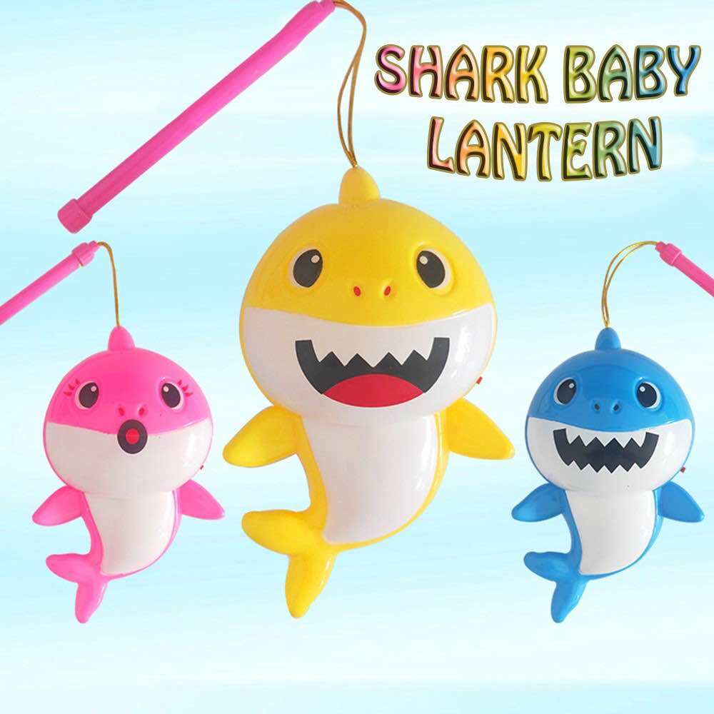 Lồng Đèn Trung Thu Pin Cá Mập Hát Nhạc Baby Shark, Có Đèn Nhạc Sẵn Pin Cho Bé