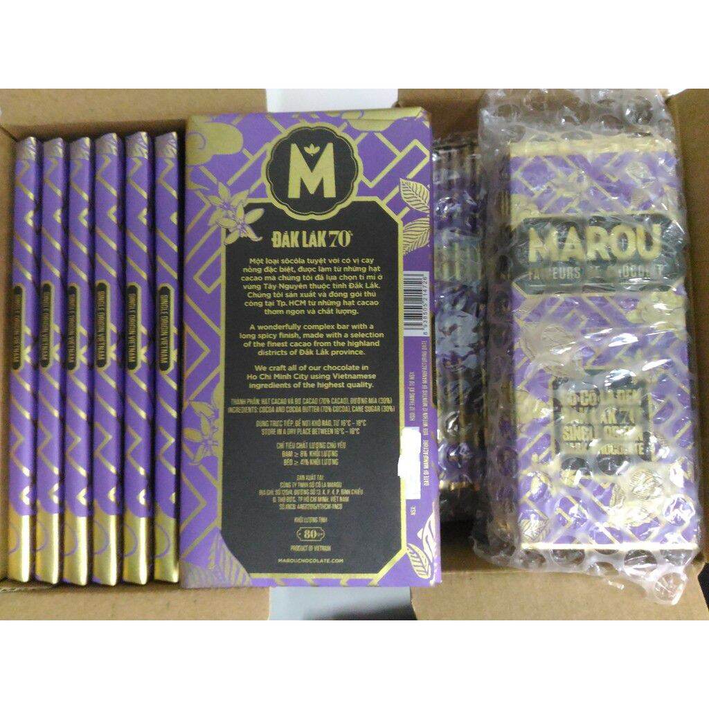 socola Marou Daklak 70% cacao thanh 80g