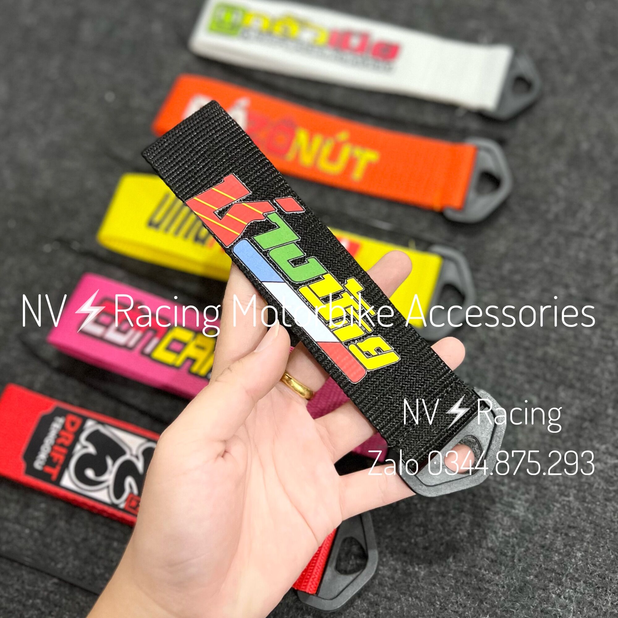 Dây móc kéo xe hơi, dây móc yên xe máy ( hình ngẫu nhiên )