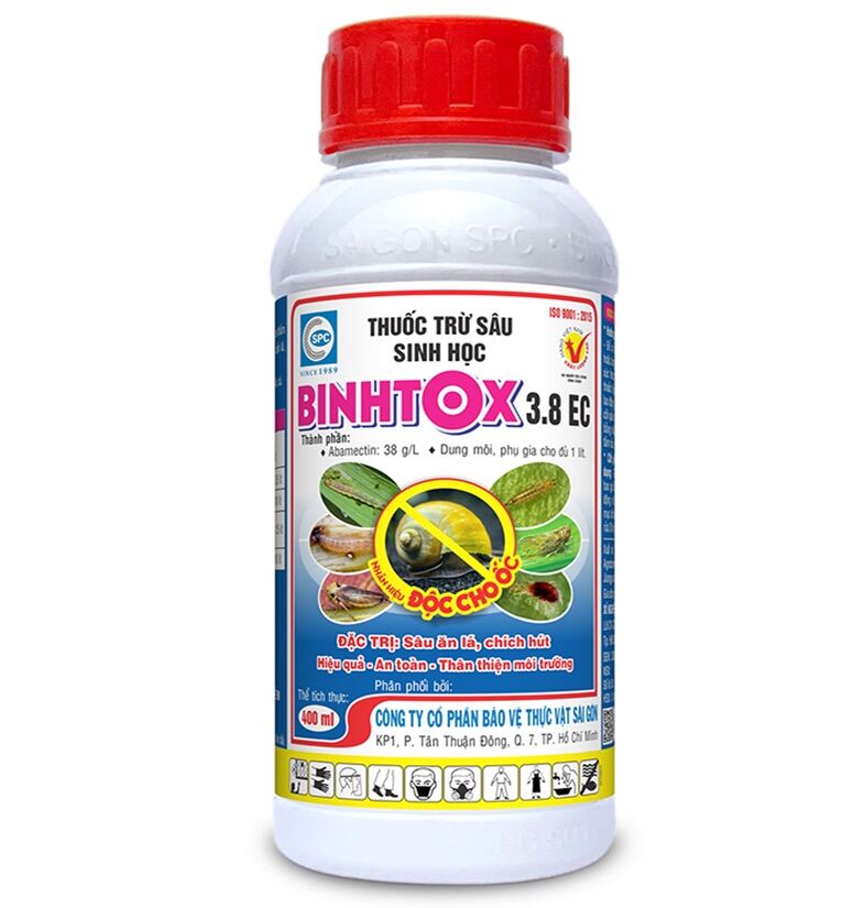 Binhtox 3.8EC Thuốc trừ sâu sinh học 100ml cho bọ trĩ rệp sáp sâu ăn lá..