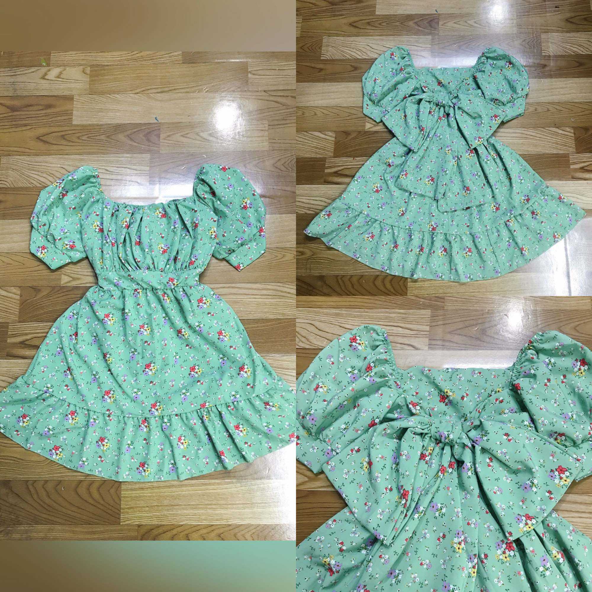 [Bigsize 60-85kg] Đầm thắt nơ lưng