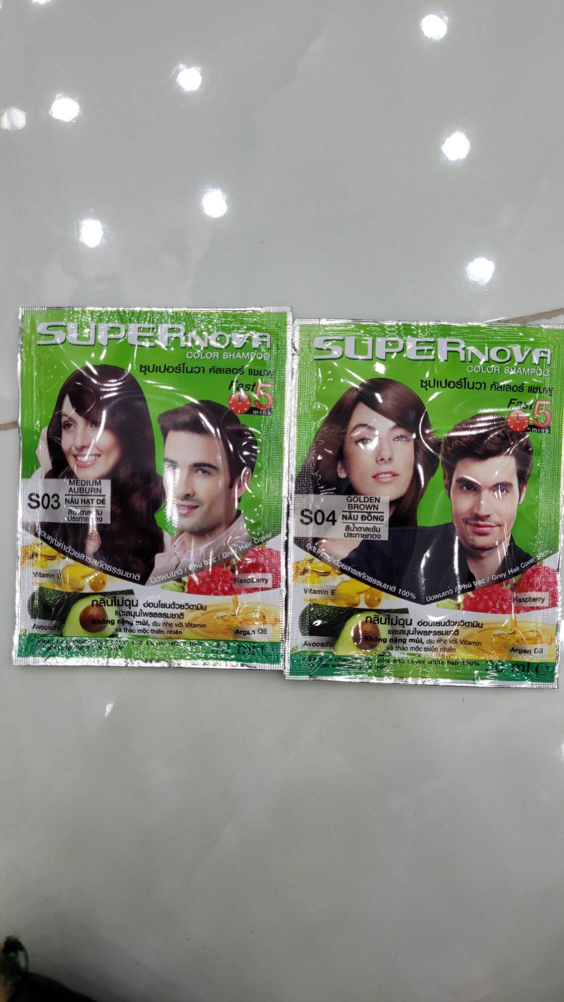Gói gội nhuộm SUPERNOVA 4 màu