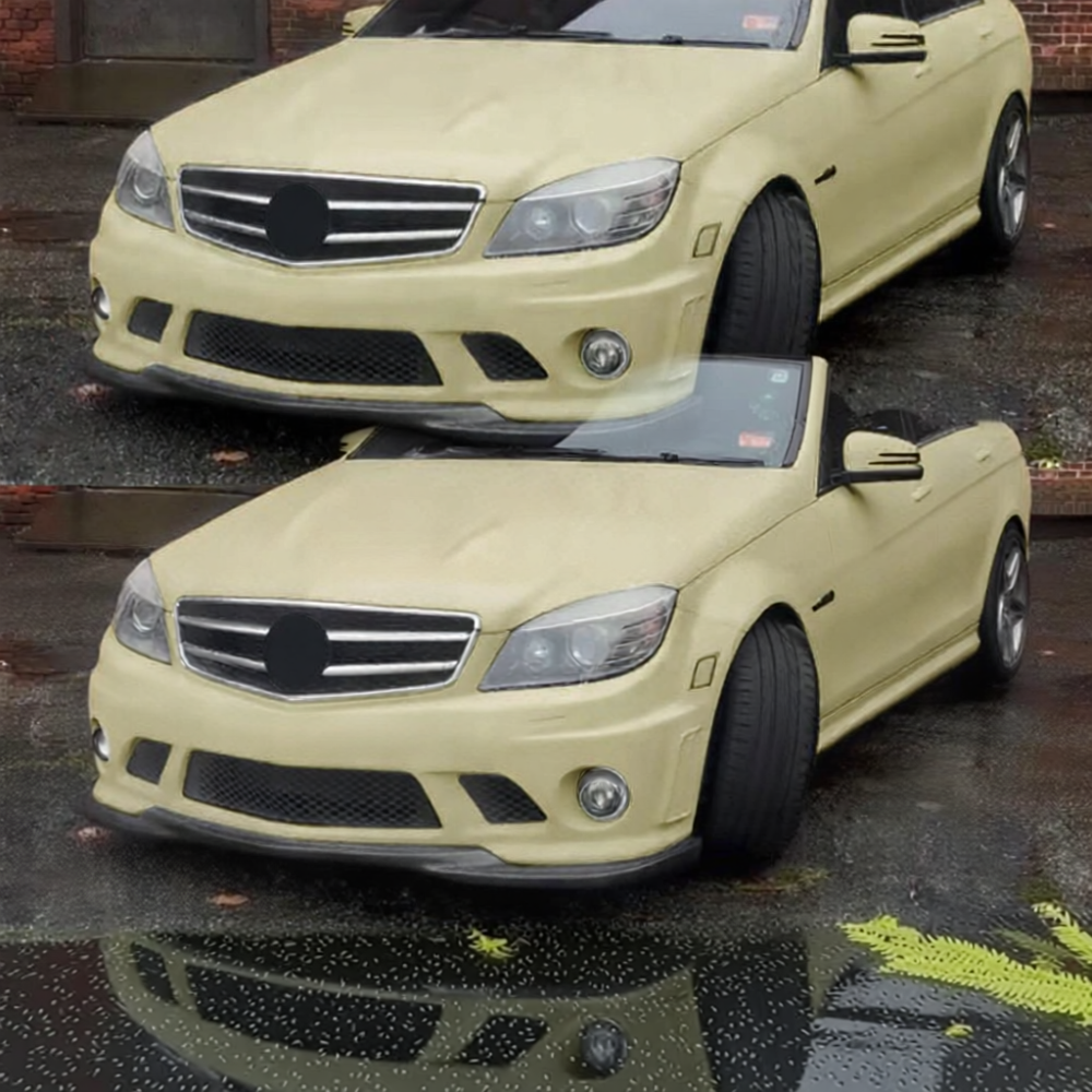 BONINGYU | Bộ Góc Môi Cản Trước Cho C-Class W204 C63 AMG 2007-2010