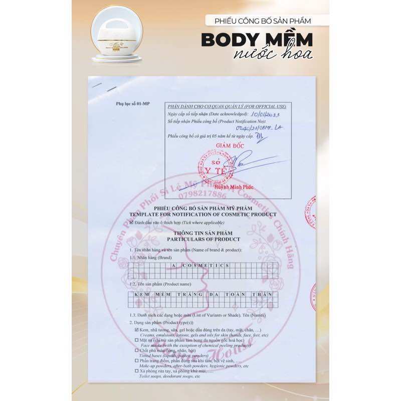 BODY MỀM NƯỚC HOA A COSMETICS