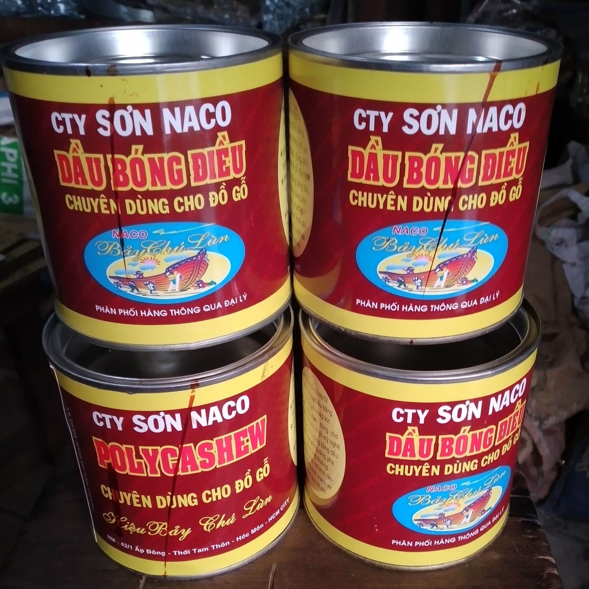 1 hộp dầu bóng điều 650g chuyên dùng cho gỗ