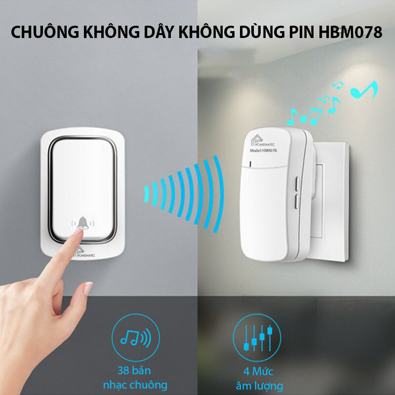 Chuông Cửa Không Dây Không Pin Homematic HBM078. 