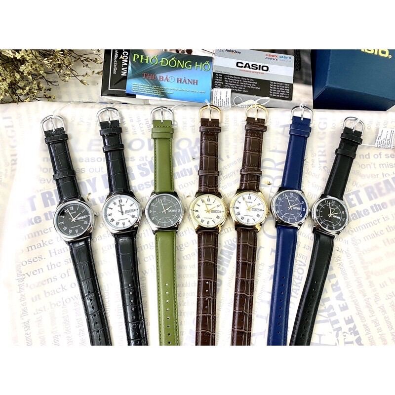 Đồng hồ nữ dây da Casio Anh Khuê LTP-V006GL-9BUDF