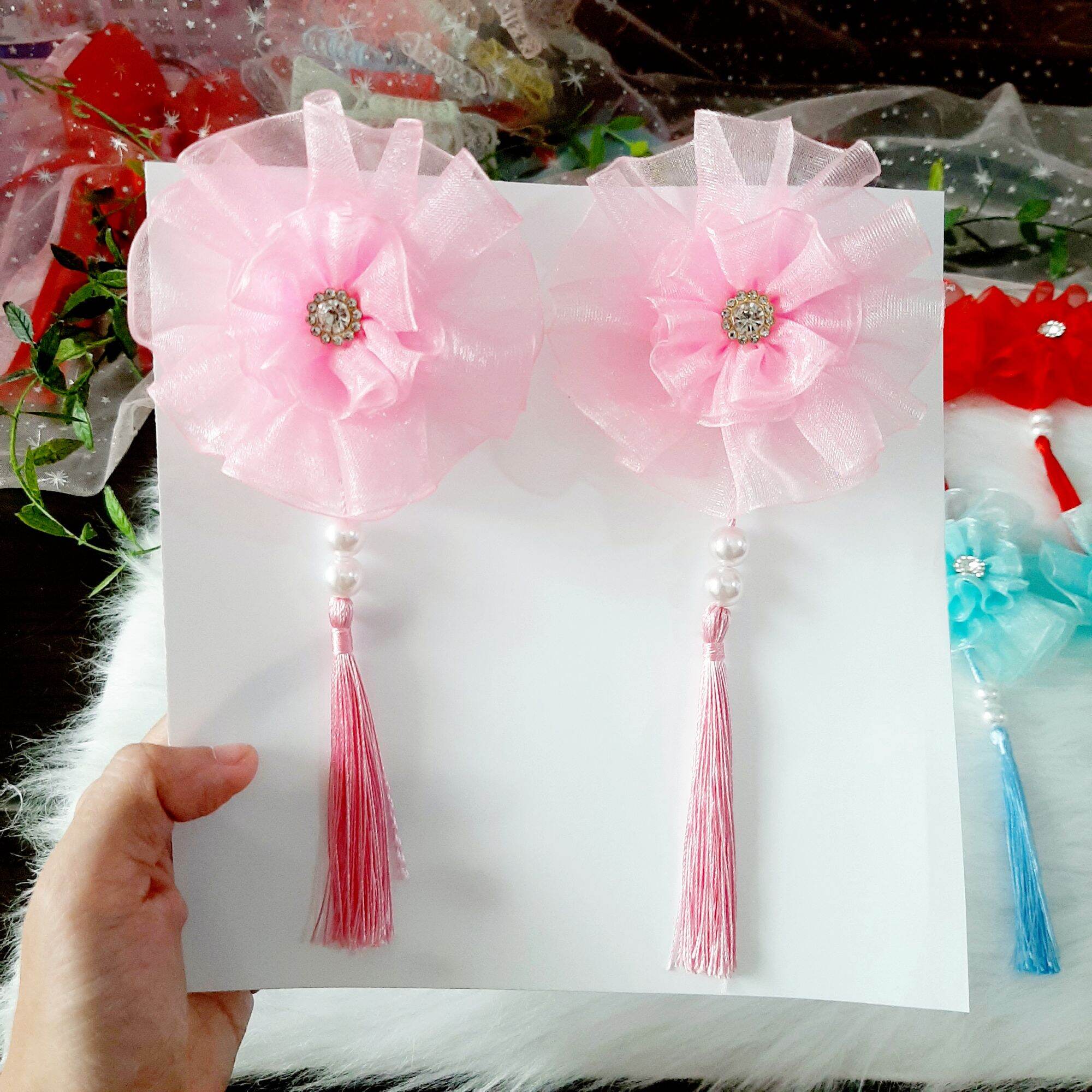 Set 2 kẹp tóc trung hoa cho bé
