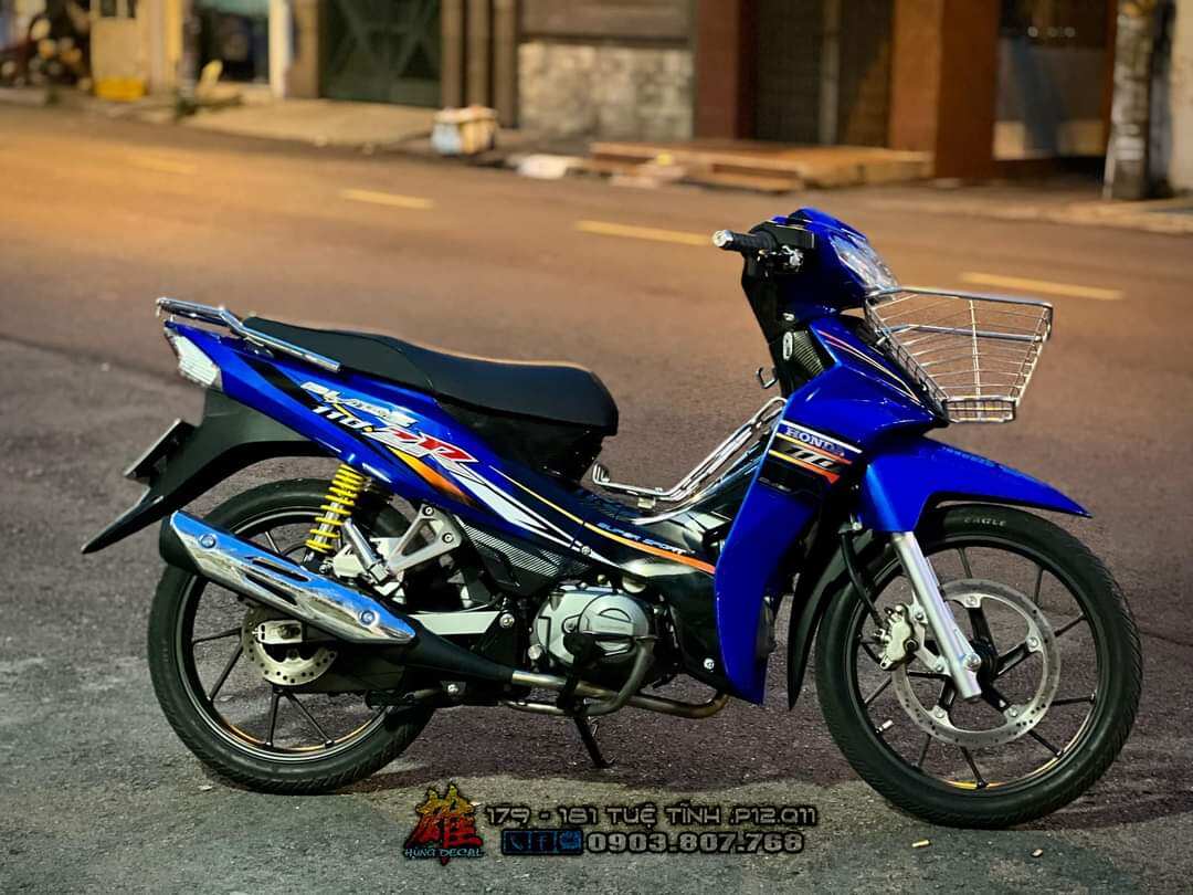 Tem xe blade 110 tem rời cao cấp dán xe xanh , xe đen