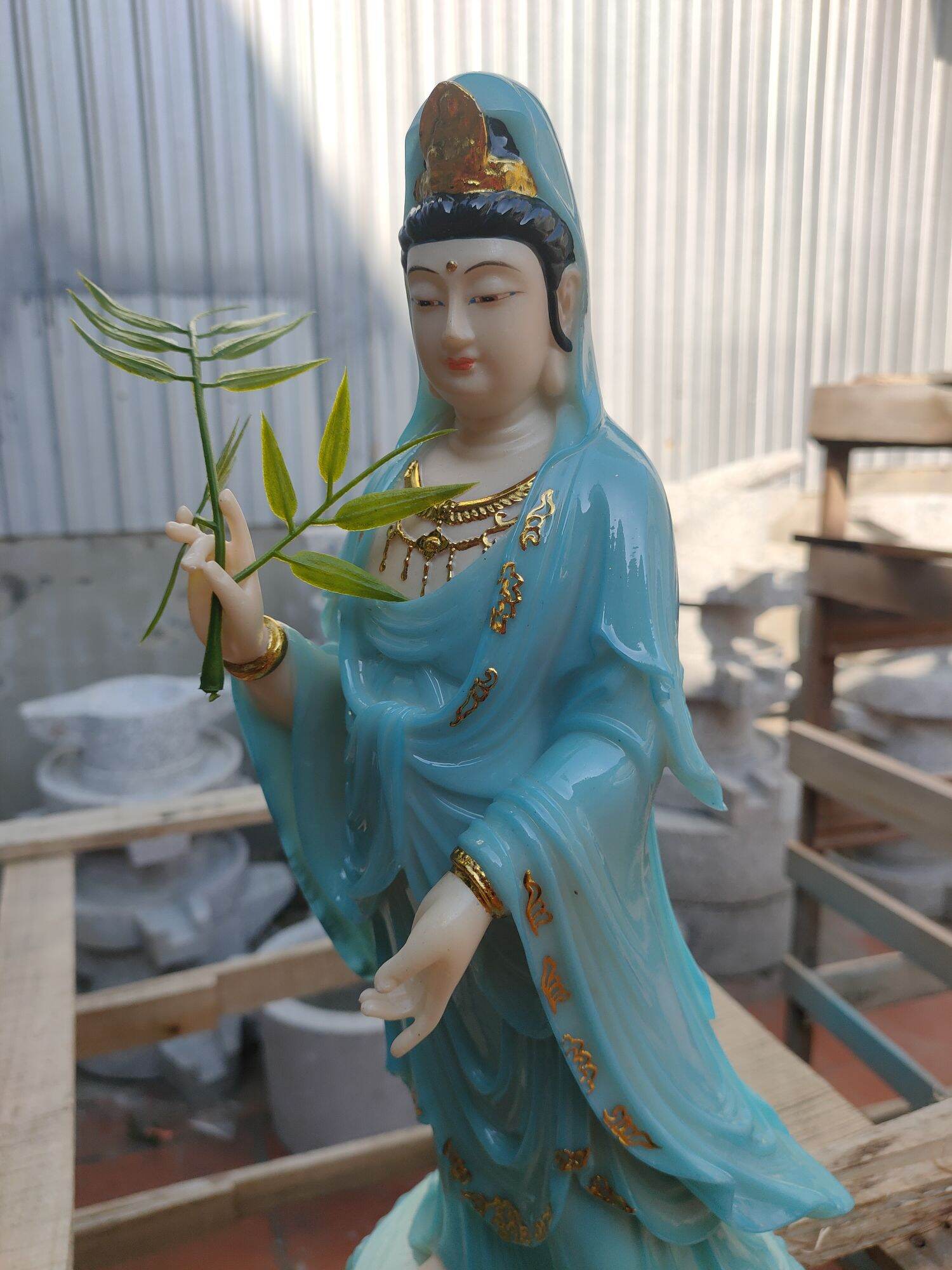 Tượng  Quan Âm Nam Hải cao 40cm