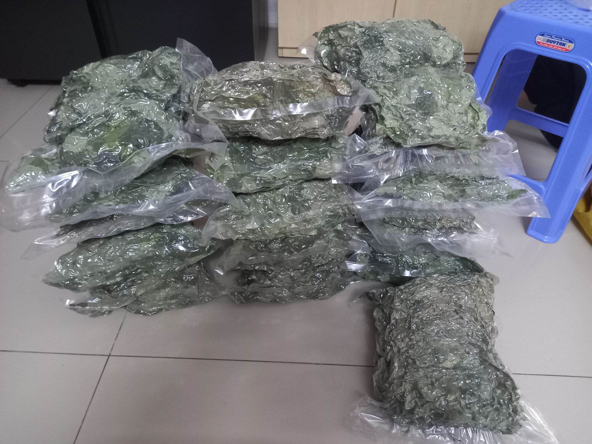 lá sâm lông khô làm Thạch sương sâm( 1Kg )