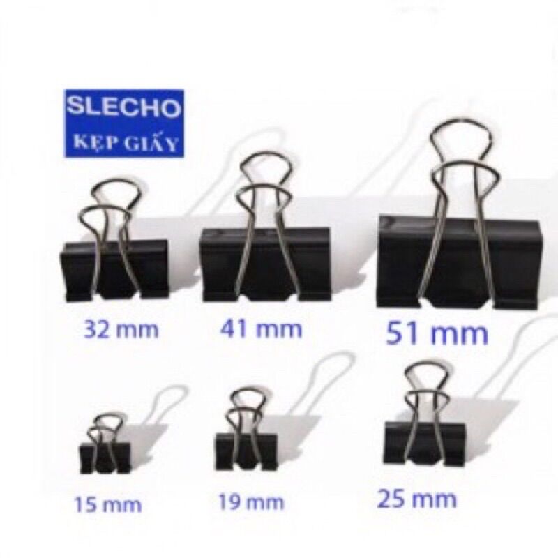 Kẹp bướm đen 15mm 19mm 25mm 32mm 41mm 51mm kẹp giấy binder clips - double clip