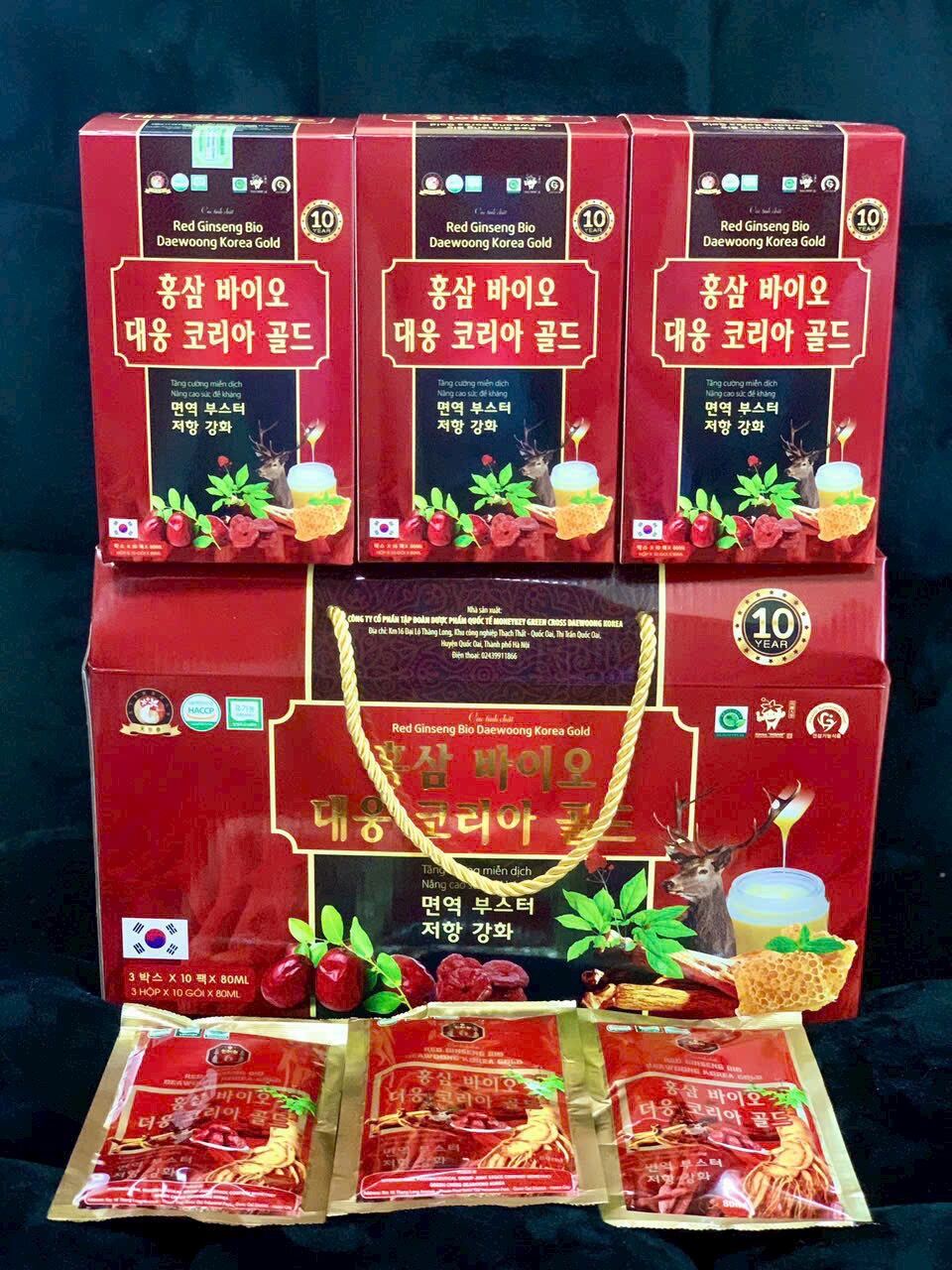 Nước hồng sâm 6 năm tuổi 80ml x hộp 30 gói