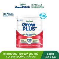 Sữa bột Nutifood GrowPLUS+ Suy Dinh Dưỡng (Đỏ) 2+ - Hỗ trợ tăng cân tăng chiều cao (Lon 165 Kg)