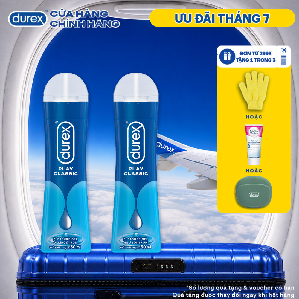 Bộ 2 chai gel bôi trơn DUREX PLAY CLASSIC thuần gốc nước 50ML/chai