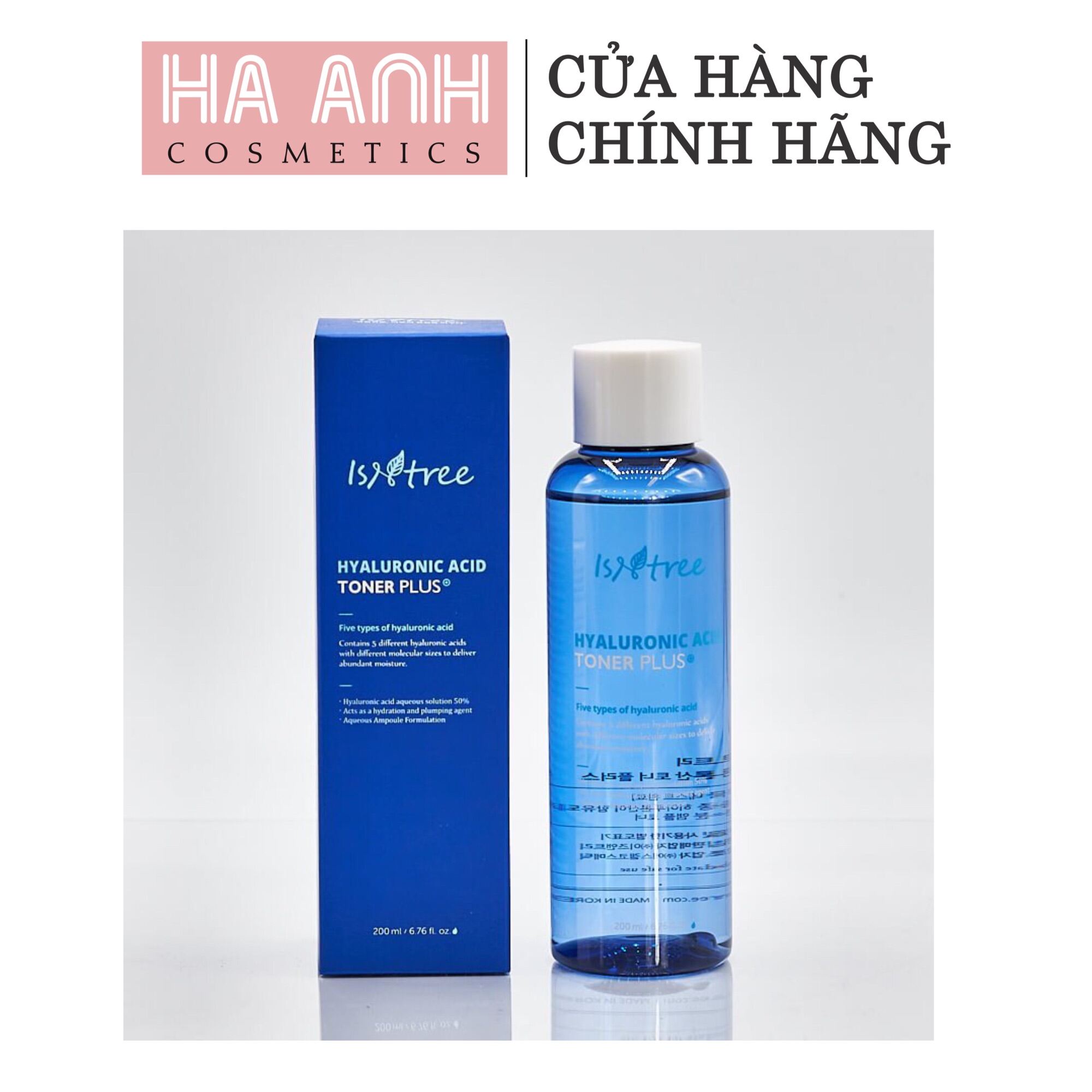 Isntree Hyaluronic Acid Toner Plus - Toner Dưỡng Ẩm Sâu Cho Da Với Công Thức 5 Loại Hyaluronic Acid