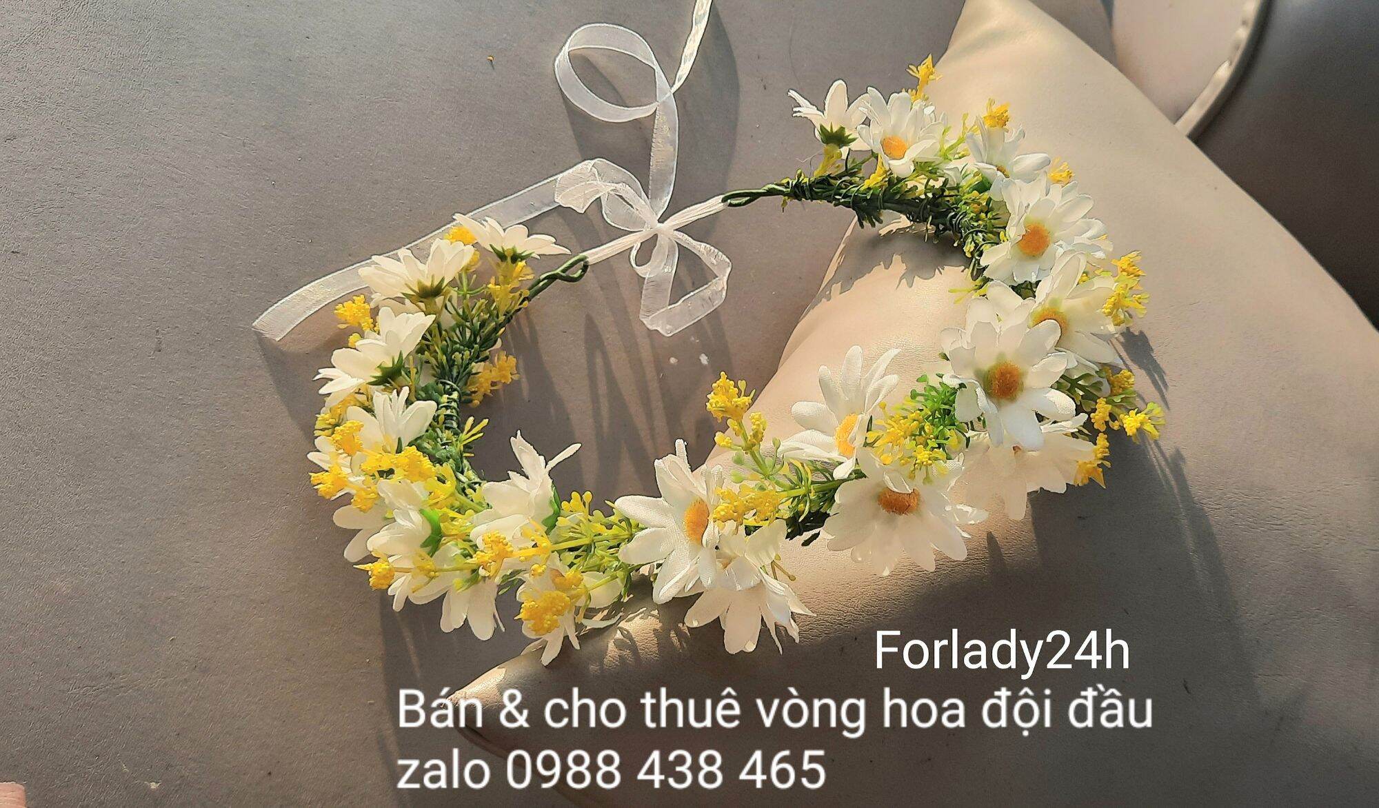 [HCM]Vòng hoa đội đầu hoa cúc họa mi