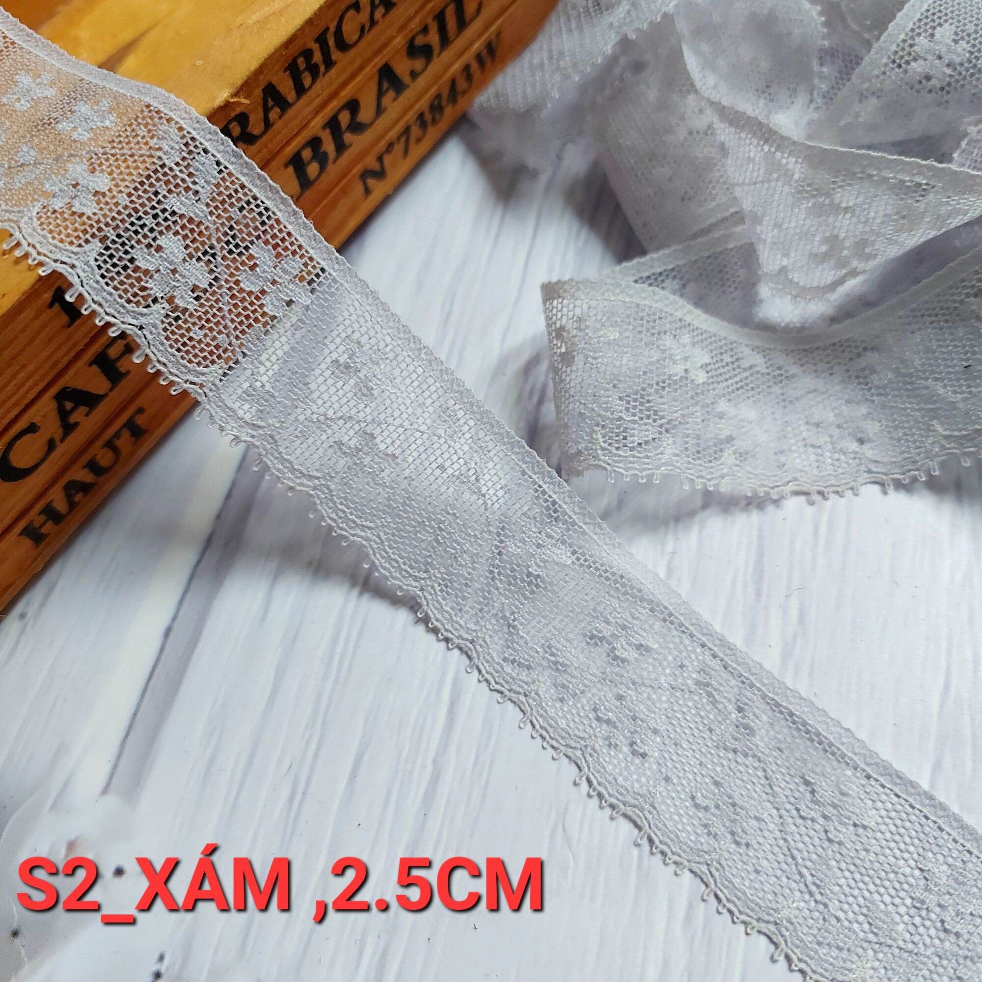 (5 MÉT) REN LƯỚI POLY  MỀM ,PHỤ KIỆN MAY VÁ ,BẢN RỘNG 2.4CM_3  CM.