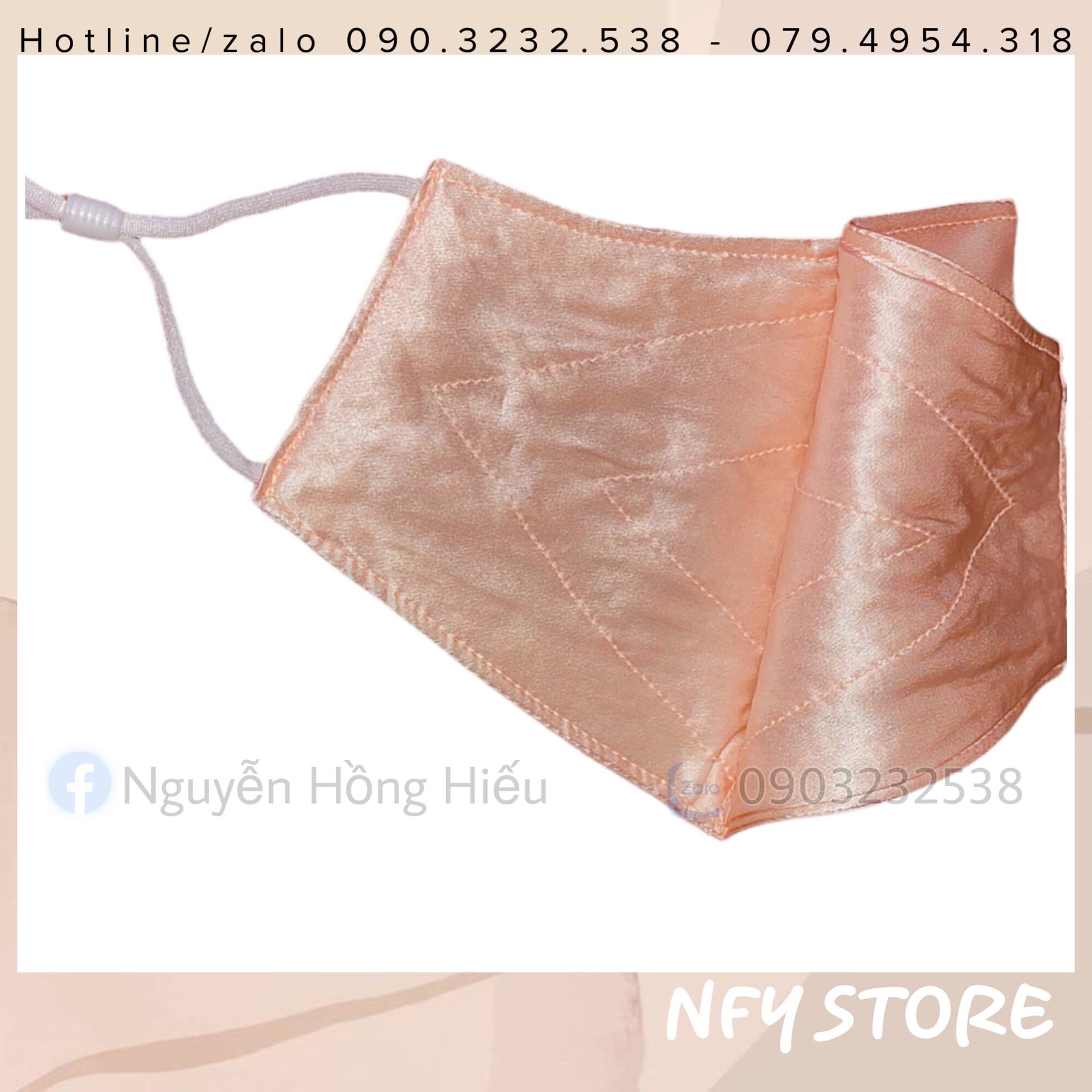 Khẩu Trang Lụa Tơ Tằm Cao Cấp - 3 Lớp [NFYSTORE]