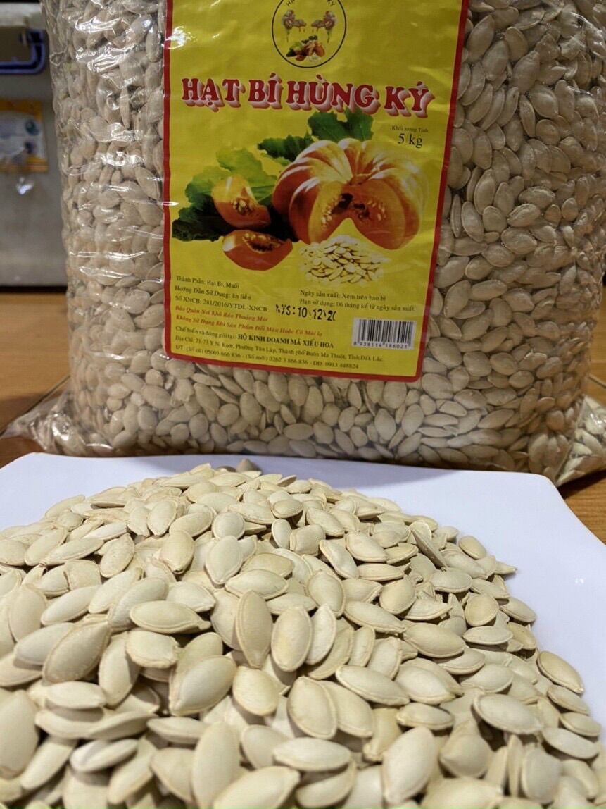 Hạt Bí Rang Muối Hùng Ký Túi 500g