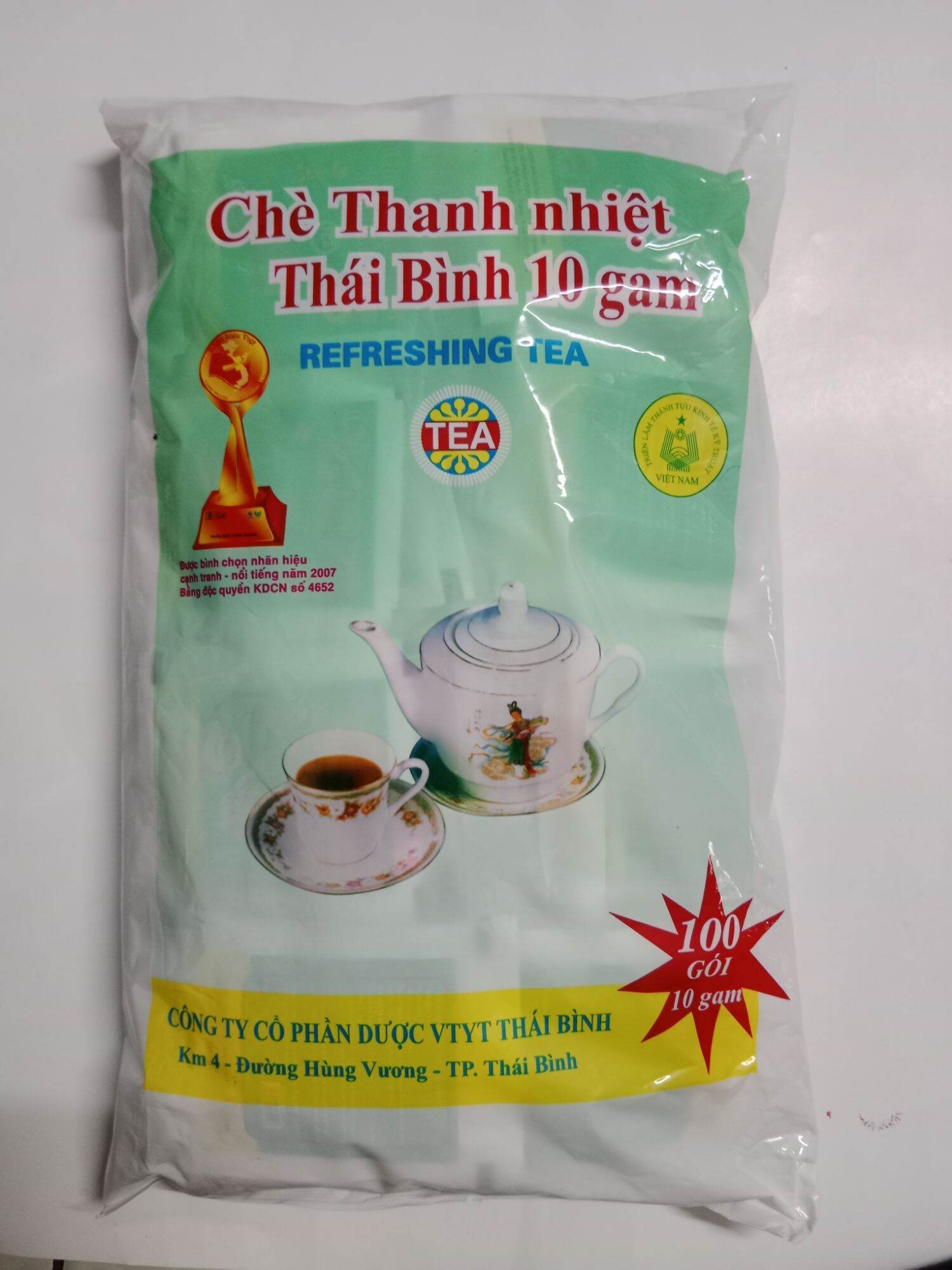 Chè Thanh Nhiệt Thái Bình/ lựa chọn cho sức khỏe/(100gói x 10 gam)