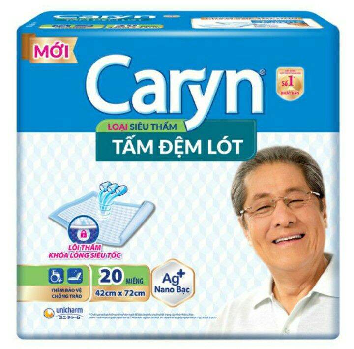 Tấm đệm lót caryn siêu thấm 20 kích thước 42 x 72 cm