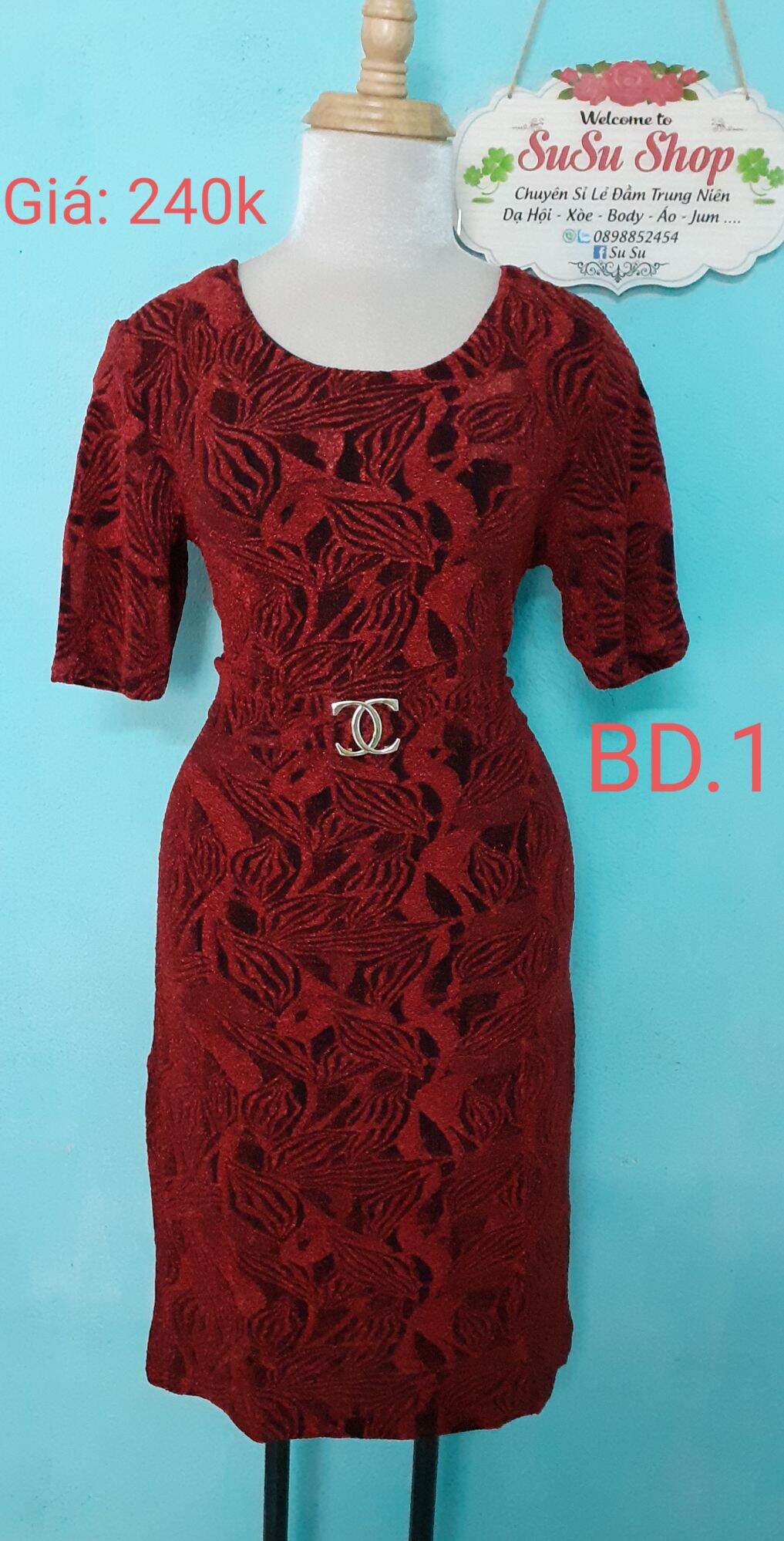 Đầm trung niên_Đầm body nhủ kim tuyến dự tiệc sang trọng