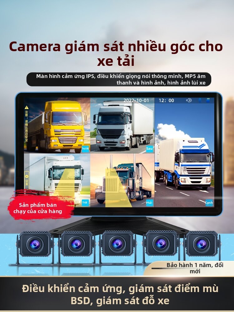 lushuntong | Five-Channel 360 Panoramic Night Vision BSD Monitoring Rearview Camera Recorder Giá 1,472,000 Đồng*Miễn phí vận chuyển