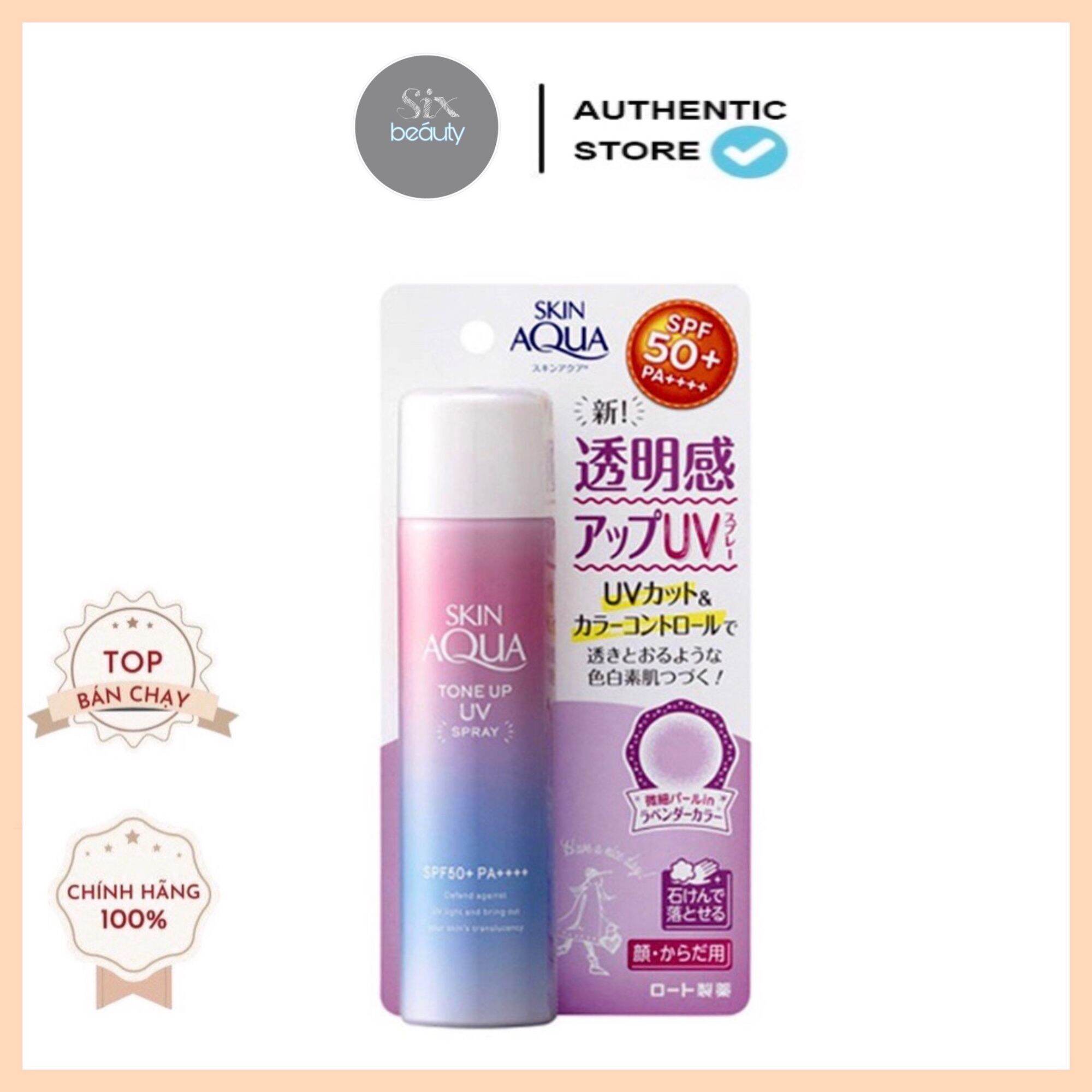 Xịt chống nắng skinaqua tone up spf50 pa++ nhật bản