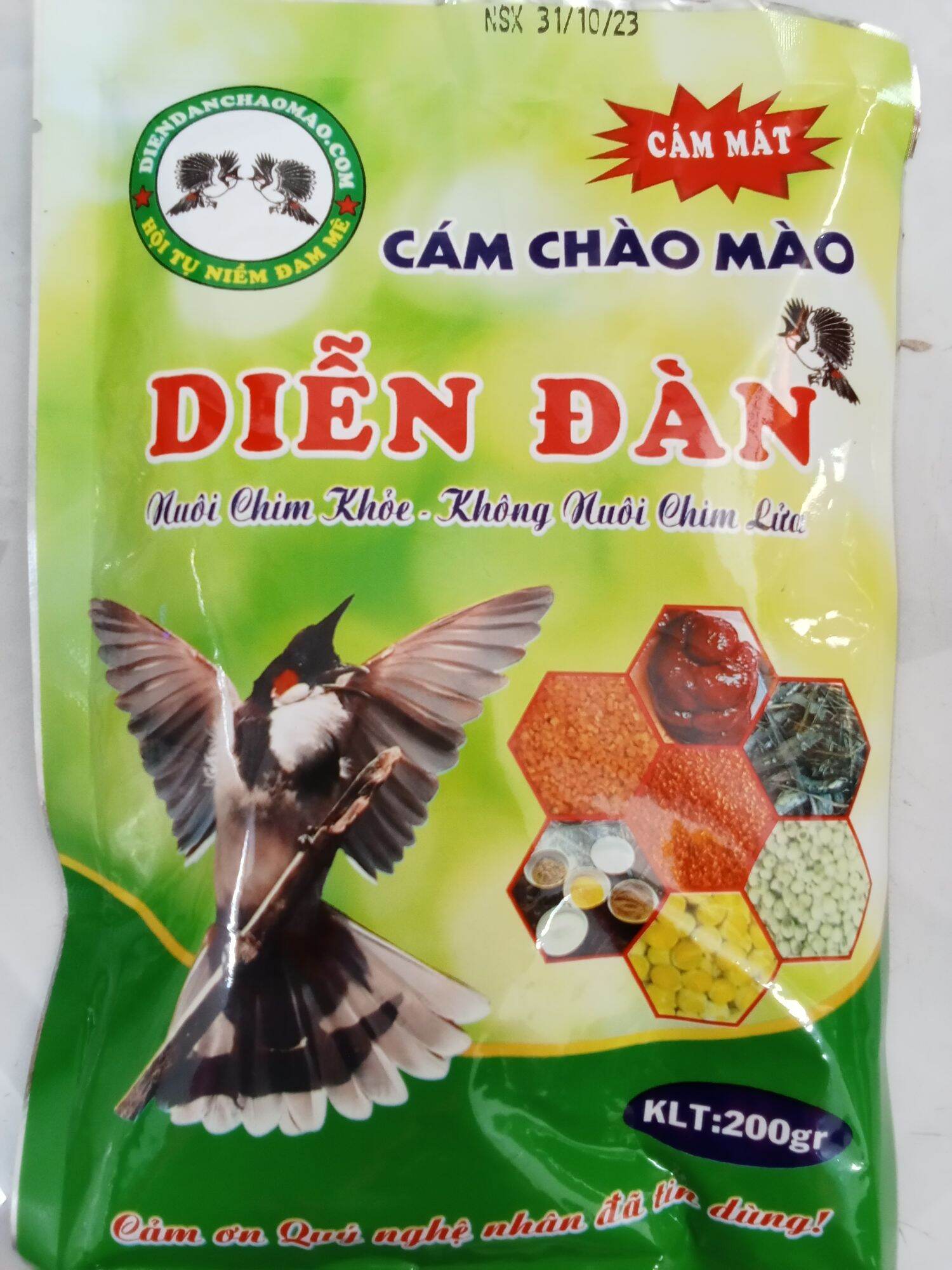 Cám chào mào Diễn Đàn 200g mẫu mới cám mát