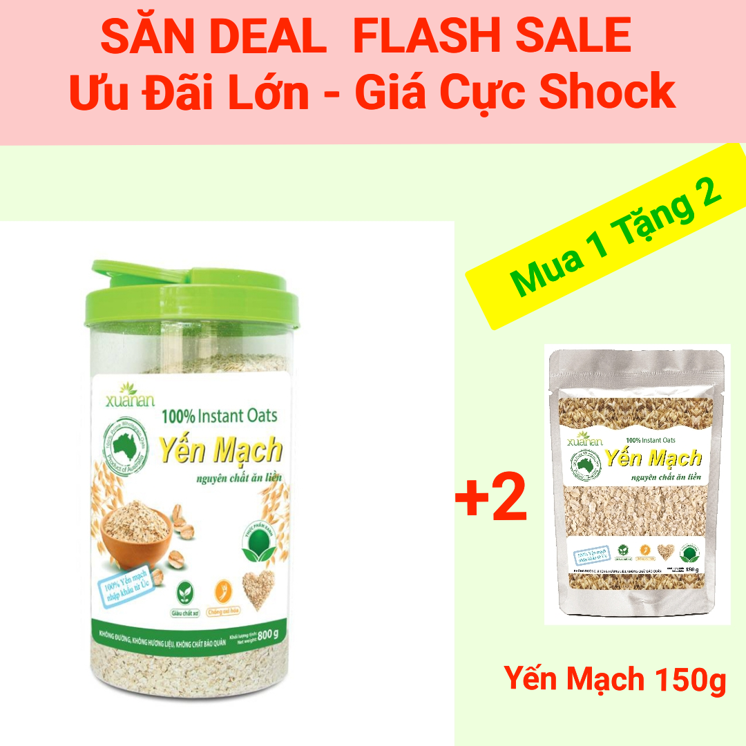 [HCM]Yến Mạch Nguyên Chất Úc Hộp 800g ( 2 Hộp 400g) Tặng 2 gói YM 150g