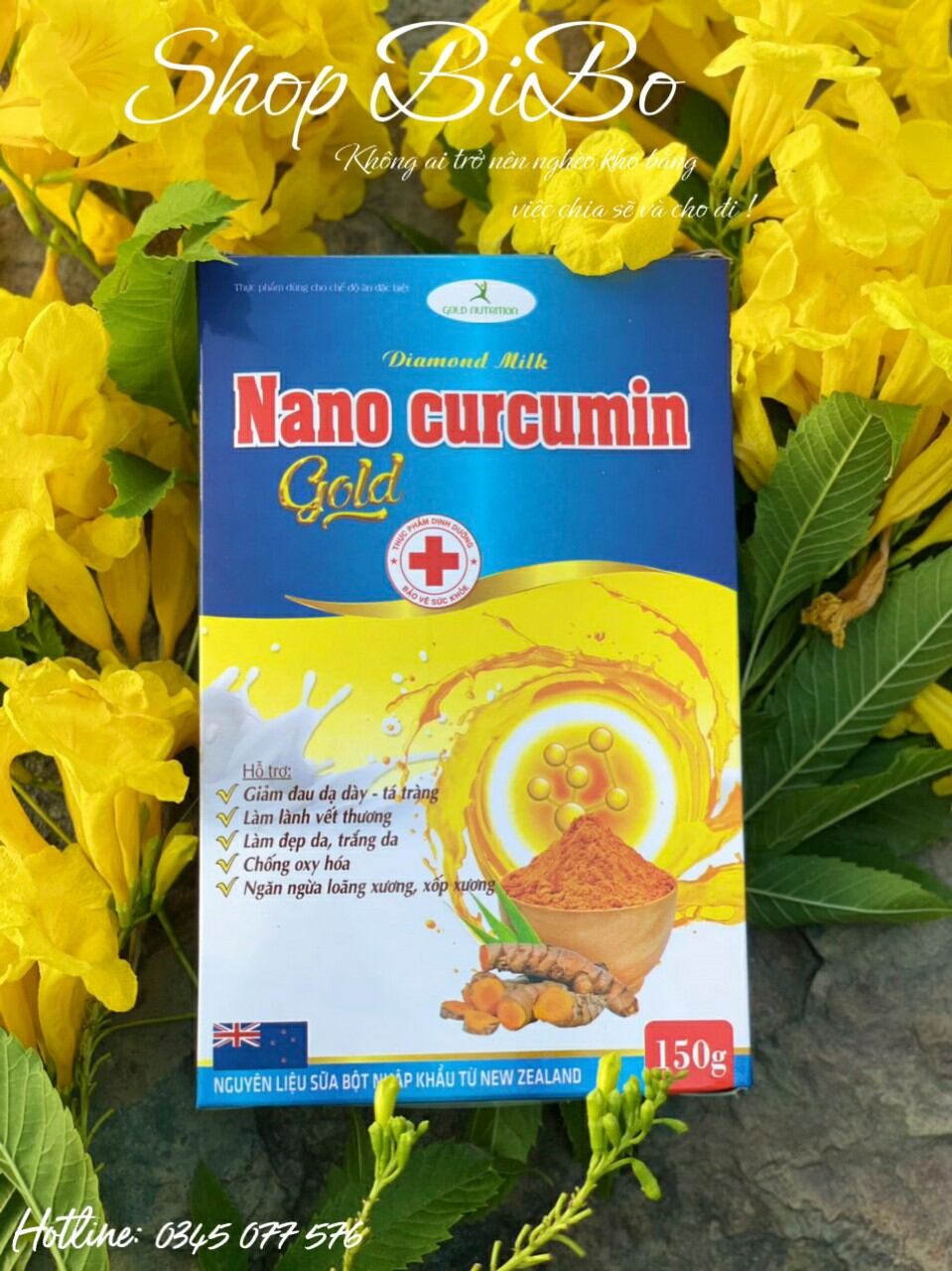 Sữa nghệ nano curcumin 150gr dạng gói tốt cho xương khớp