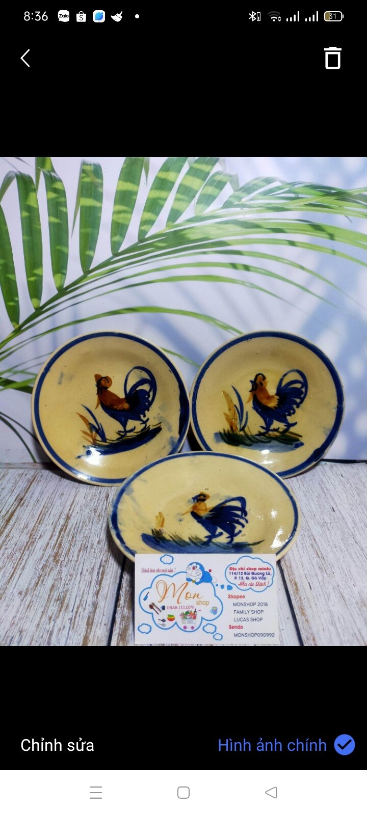 [GỐM THÔ] COMBO 3c DĨA GÀ XƯA NHỎ