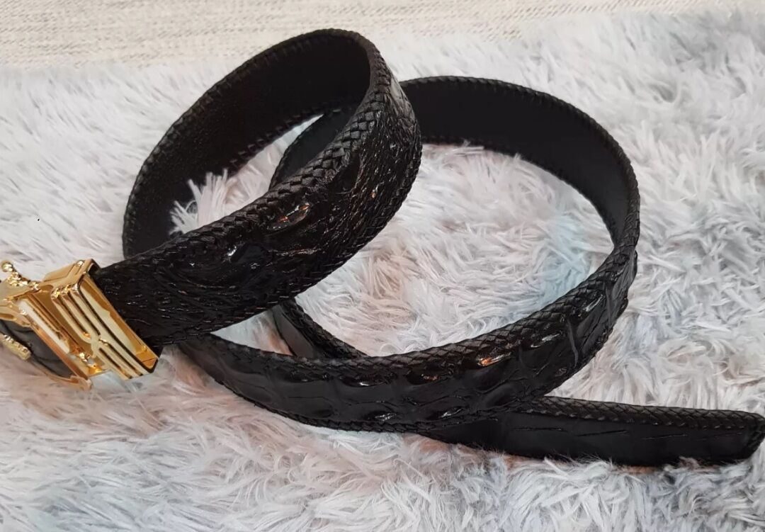 Dây lưng liền gù lưng cá sấu (bản đan) rộng 4.0cm