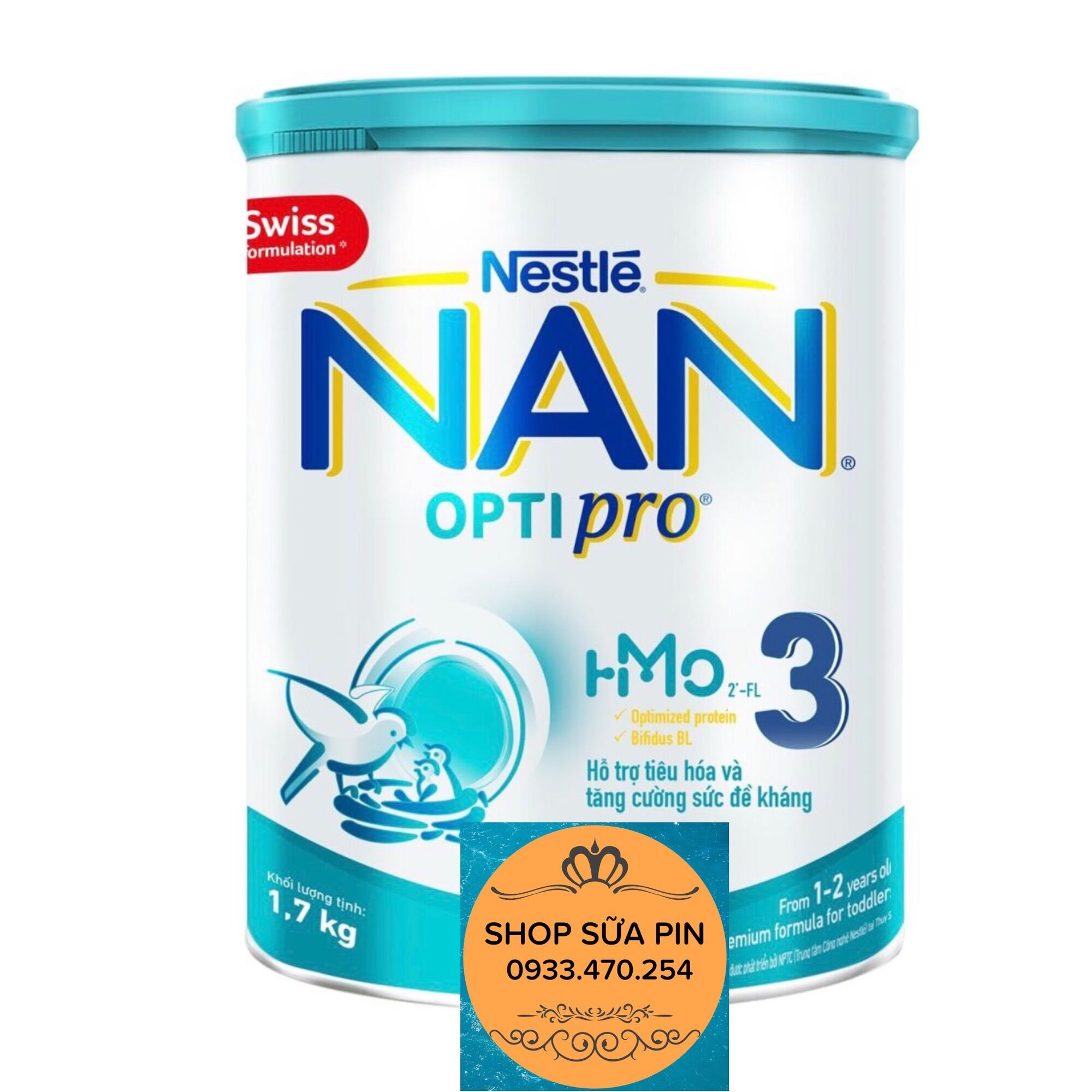 Sữa bột Nan Optipro số 3 1,5kg - MẪU MỚI