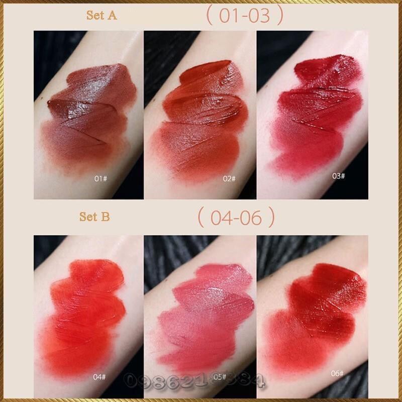 [Hoàn tiền 20%] Set 3 cây son kem lì Herorange Fluffy Lip Glaze trang điểm môi HFL2