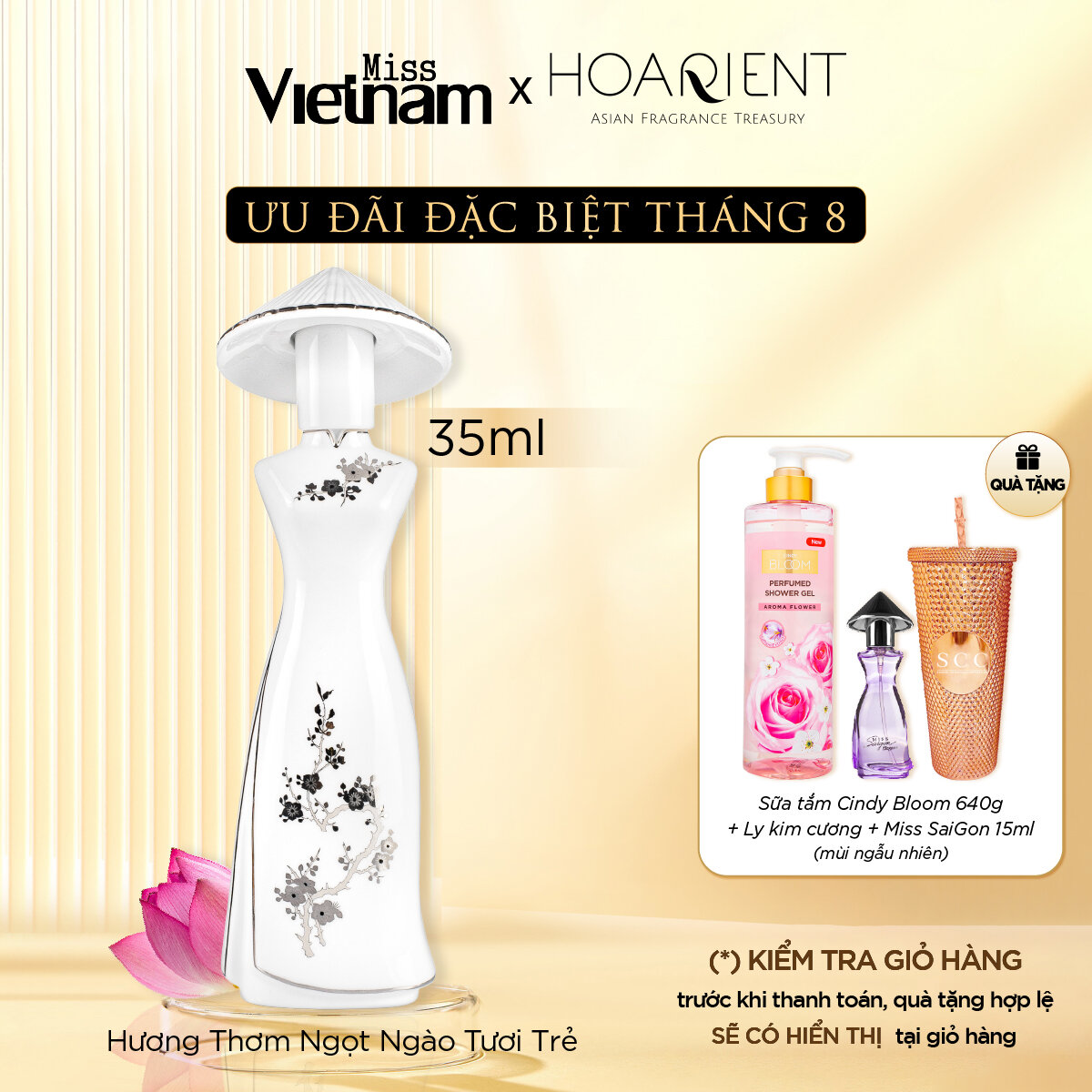Nước Hoa Nữ Cao Cấp Miss Vietnam N27 Sài Gòn Sứ Trắng 35ml HOARIENT Chính Hãng