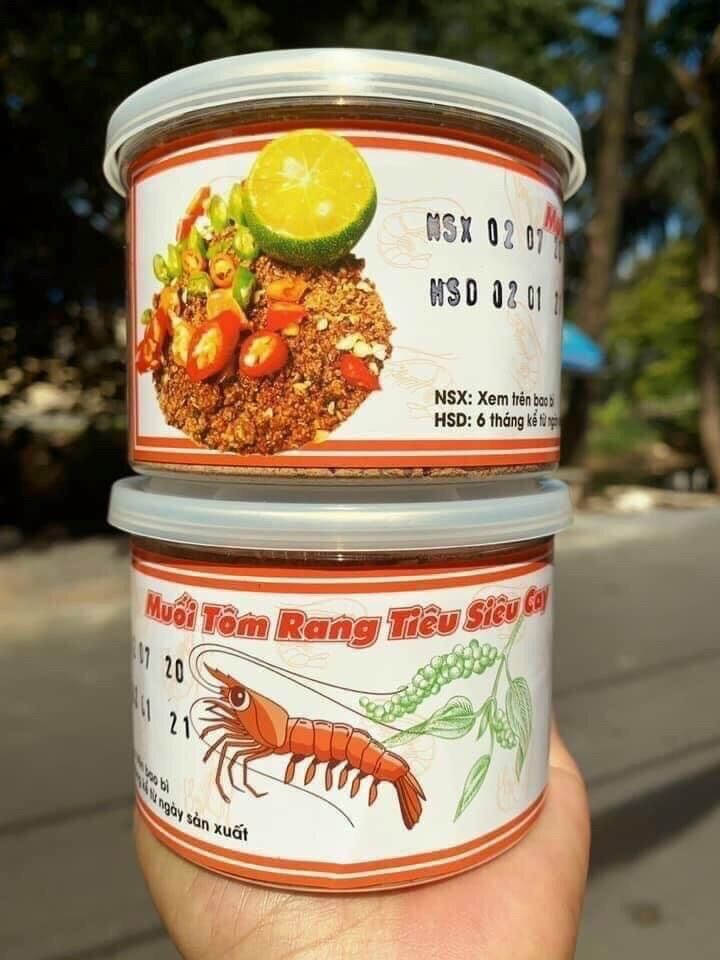 Muối tôm rang tiêu siêu cay hủ 250gr