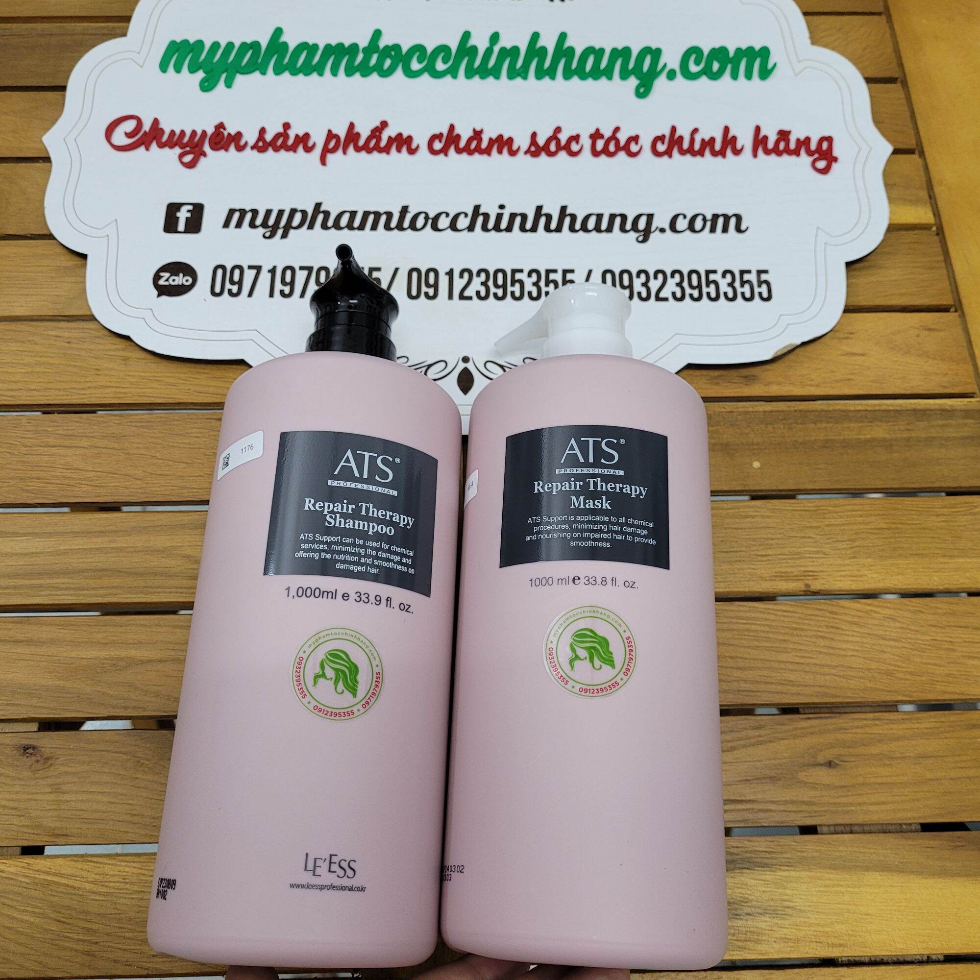 Dầu gội xả ats phục hồi tóc uốn repair therapy 1000ml