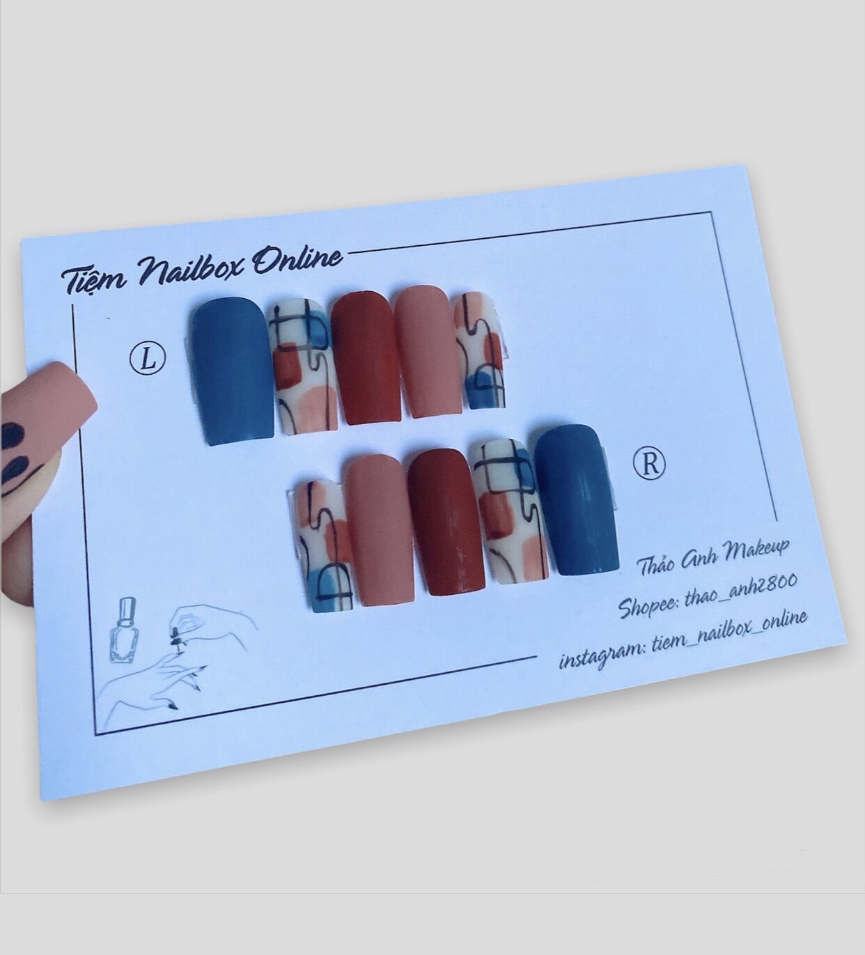 Nailbox móng úp mẫu Hàn quốc