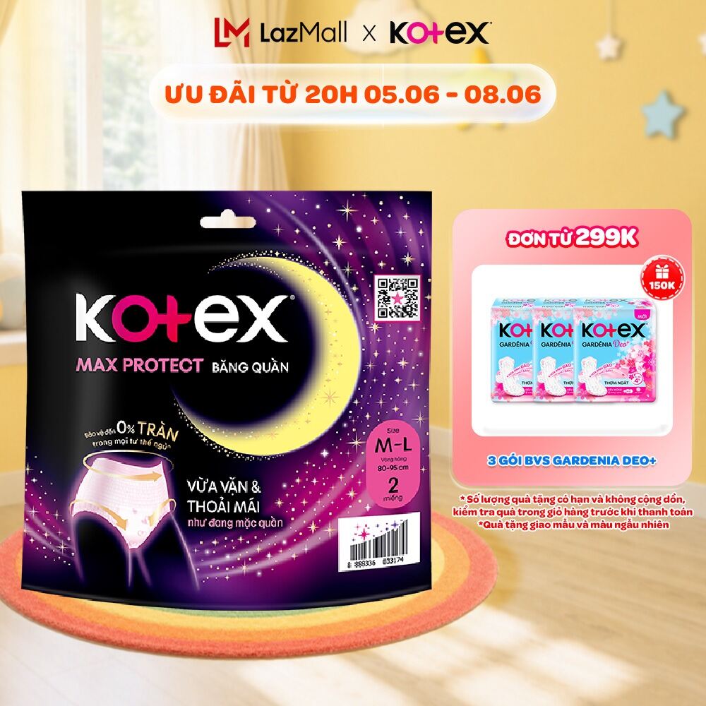 1 gói BVS Kotex Ban Đêm Dạng Quần cỡ M/L và L/XL