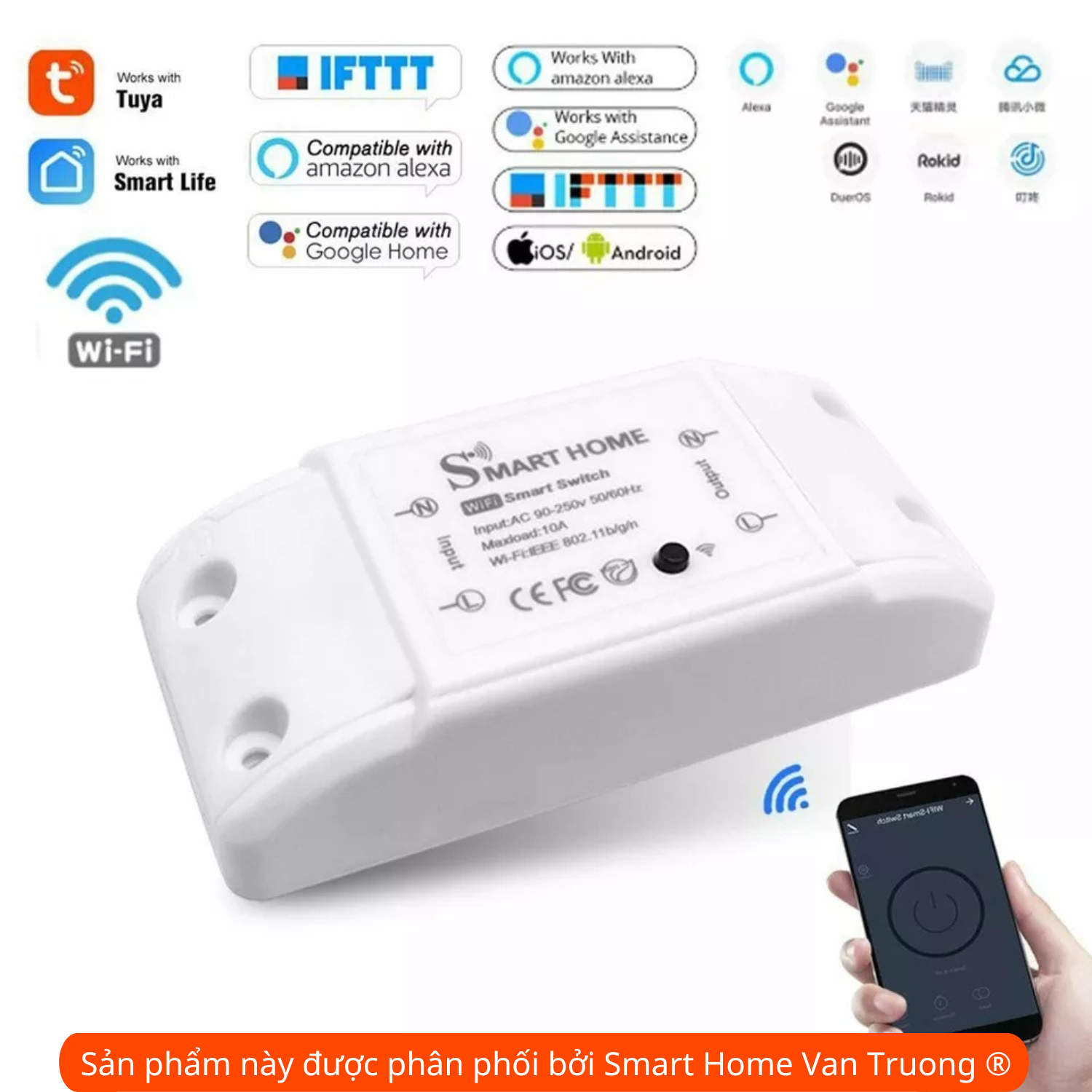 Switch Tuya WiFi + Bluetooth remote control Tuya basic