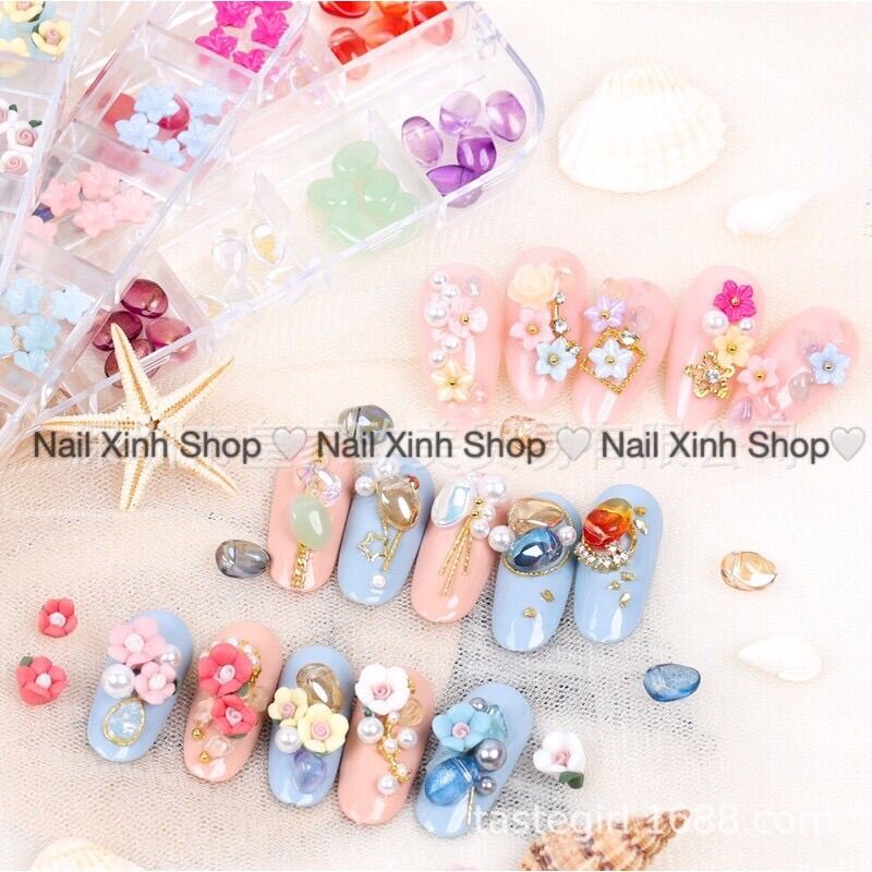 Khay phụ kiện trang trí móng ( 12 ô)