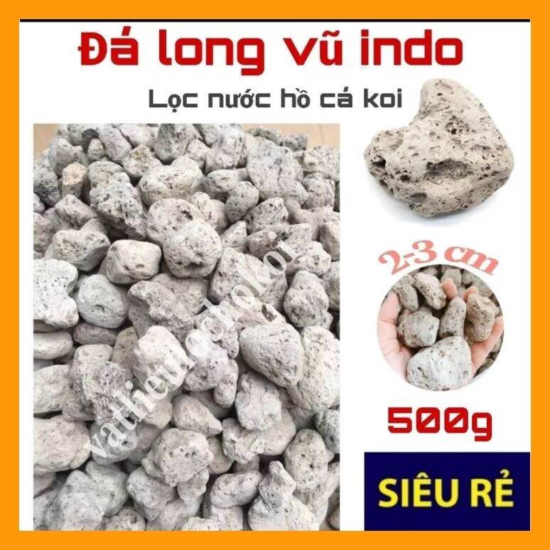 Đá lông vũ indo 2-4 , 500g nham thạch trắng đá bọt